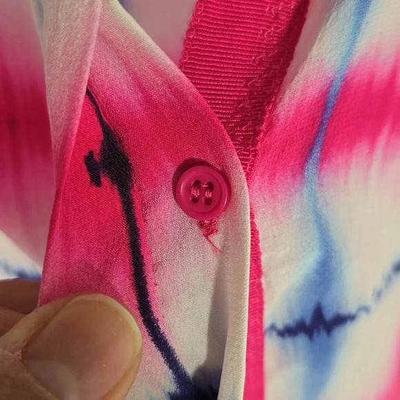 {Michael Stars} Womens Tie Dye Sleveless Button-Down Blouse - Size S - Picture 8 of 11